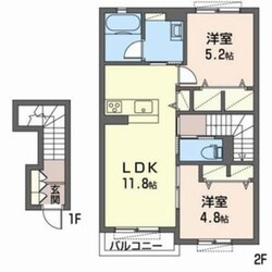 カーサレジオAの物件間取画像